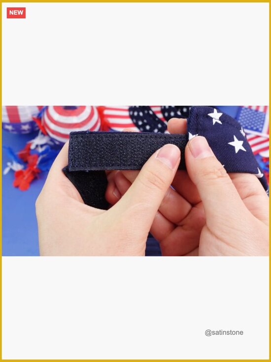 12 Pack Patriotic Sun Visors Adjustable Cotton Summer Hats for Women Men main image 4